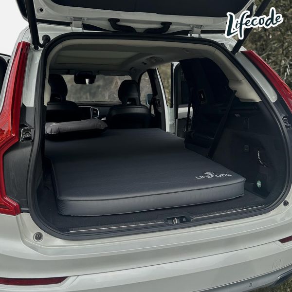 【LIFECODE】《3D TPU》舒眠雙人車中床/睡墊-厚10cm(131x190x10cm)-冷灰12140063 雙人車中床,雙人車宿睡墊,充氣床墊,自動充氣床,SUV床墊,露營睡墊,車泊床,記憶泡棉床墊,RAV4床墊,CRV床墊,KUGA床墊,Forester床墊,雙人充氣墊