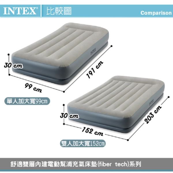 【INTEX】舒適雙層單人加大內建電動幫浦充氣床墊-寬99cm-有頭枕(64115ED) 15020210 LIFECODE,戶外用品,生活密碼,LIFECODE生活密碼戶外用品生活館 ,帳篷,折疊桌椅,鋁合金,車尾帳,速搭帳INTEX,露營,露營區,露營裝備,露營生活,露營美學,outdoor,camping,帳篷,露營小物,客廳帳,INTEX,戶外用品,充氣床,床墊,露營,露營裝備,露營生活,outdoor,camping