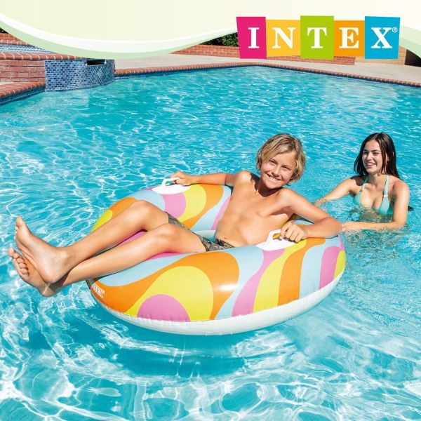 【INTEX】永恆花紋帶扶手游泳圈-直徑114cm 適9歲+ 15130681/2/3(56269)-3款可選 LIFECODE,戶外用品,LIFECODE生活密碼戶外用品生活館 ,帳篷,折疊桌椅,鋁合金,車尾帳,速搭帳,INTEX,露營,露營區,露營裝備,露營生活,露營美學,outdoor,camping,帳篷,露營小物,客廳帳