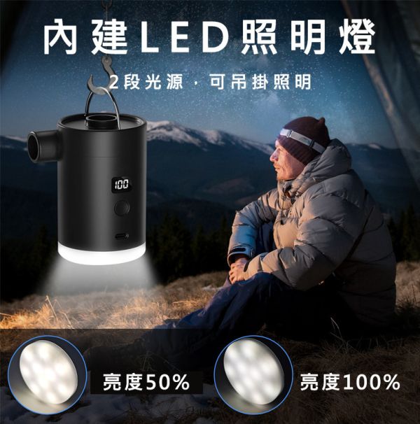 【LIFECODE】《小鋼炮》迷你強力幫浦(數字顯示+帶燈)15210159 迷你打氣機、小鋼炮幫浦、LIFECODE 幫浦、充氣幫浦、可抽氣打氣機、露營充氣床幫浦、LED照明幫浦、數位顯示打氣機