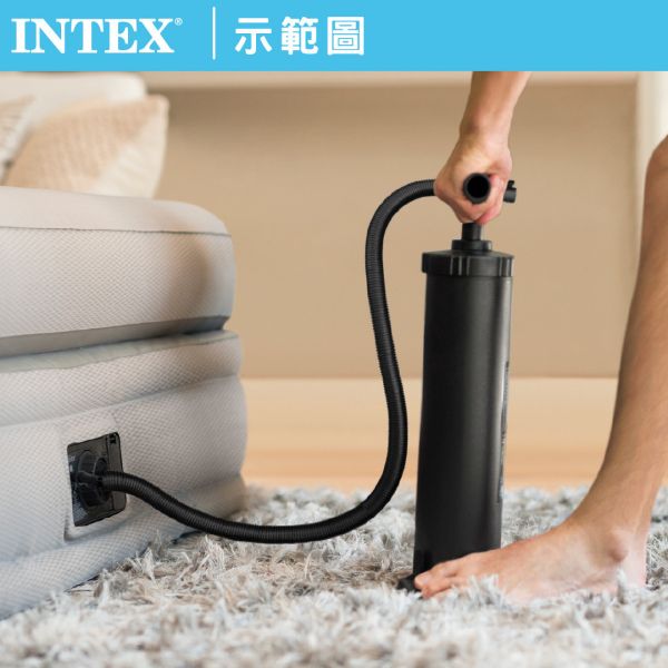 【INTEX】雙向手壓打氣筒(附4個氣嘴帶球針)-高48cm 15220050(68615) LIFECODE,戶外用品,LIFECODE生活密碼戶外用品生活館 ,帳篷,折疊桌椅,鋁合金,車尾帳,速搭帳,INTEX,露營,露營區,露營裝備,露營生活,露營美學,outdoor,camping,帳篷,露營小物,客廳帳