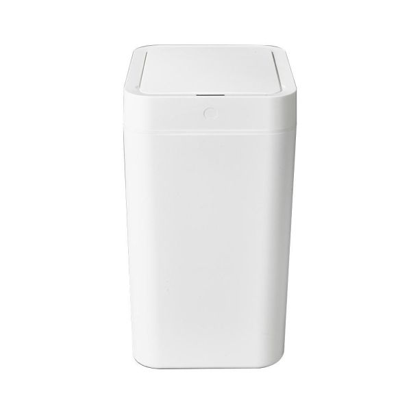 【LIFECODE】創意智能感應塑膠垃圾桶-白(8L-電池款) 