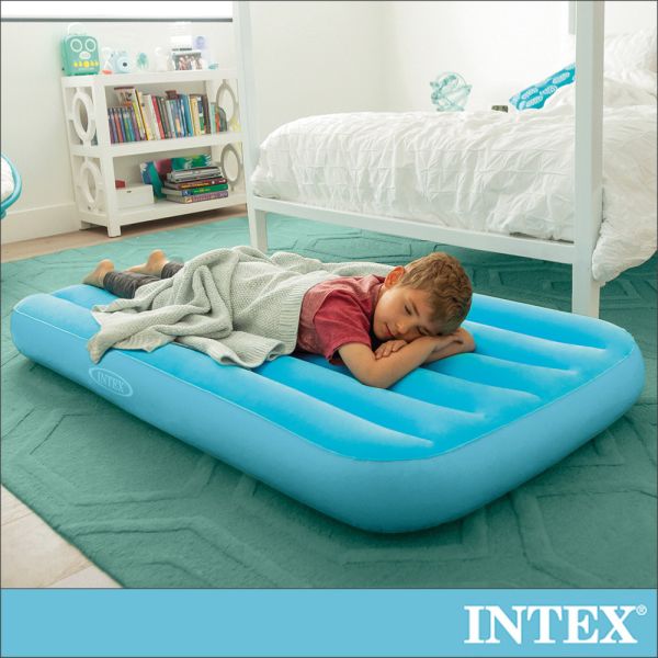 【INTEX】兒童充氣床88x157x高18cm-2色可選_適用3~10歲 15020322黃色/25藍色(66803) LIFECODE,戶外用品,LIFECODE生活密碼戶外用品生活館 ,,帳篷,折疊桌椅,鋁合金,車尾帳,速搭帳INTEX,露營,露營區,露營裝備,露營生活,露營美學,outdoor,camping,帳篷,露營小物,客廳帳