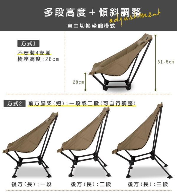 【LIFECODE】《天際》高背鋪綿可調段折疊椅/太空椅-3色可選 13010254/7/8 露營椅推薦,高背露營椅,折疊椅,太空椅,戶外椅,鋁合金露營椅,7075鋁合金椅,可調式露營椅,露營裝備,車宿椅,釣魚椅,輕量露營椅