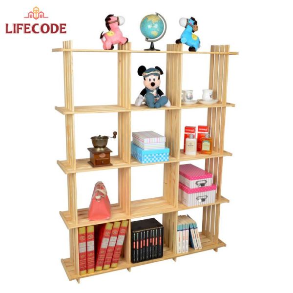 【LIFECODE】極簡風黃松木正十二格架/實木置物架/書架/花架 11010120 LIFECODE,戶外用品,LIFECODE生活密碼戶外用品生活館 ,帳篷,折疊桌椅,鋁合金,車尾帳,速搭帳,INTEX,露營,露營區,露營裝備,露營生活,露營美學,outdoor,camping,正十二格架,實木置物架,書架,花架