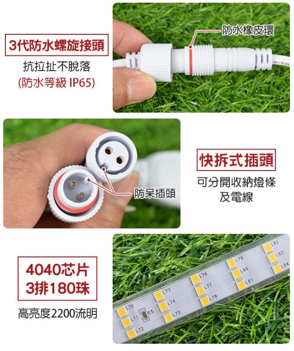 【LIFECODE】6米白焰高亮度4040-3排180珠可調光防水戶外燈條/露營燈條(附收合盤+網袋) 12320050-1 LIFECODE,戶外用品,LIFECODE生活密碼戶外用品生活館,帳篷,折疊桌椅,鋁合金,車尾帳,速搭帳,露營,露營區,露營裝備,露營生活,露營美學,outdoor,camping,帳篷,露營小物,燈條,白焰