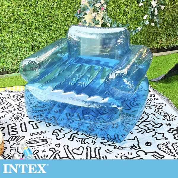 【INTEX】藍色透明充氣沙發/充氣扶手椅(66503NP) 15030230 LIFECODE,戶外用品,LIFECODE生活密碼戶外用品生活館 ,帳篷,折疊桌椅,鋁合金,車尾帳,速搭帳,INTEX,充氣床,露營,露營區,露營裝備,露營生活,露營美學,outdoor,camping,帳篷,露營小物,客廳帳,充氣沙發