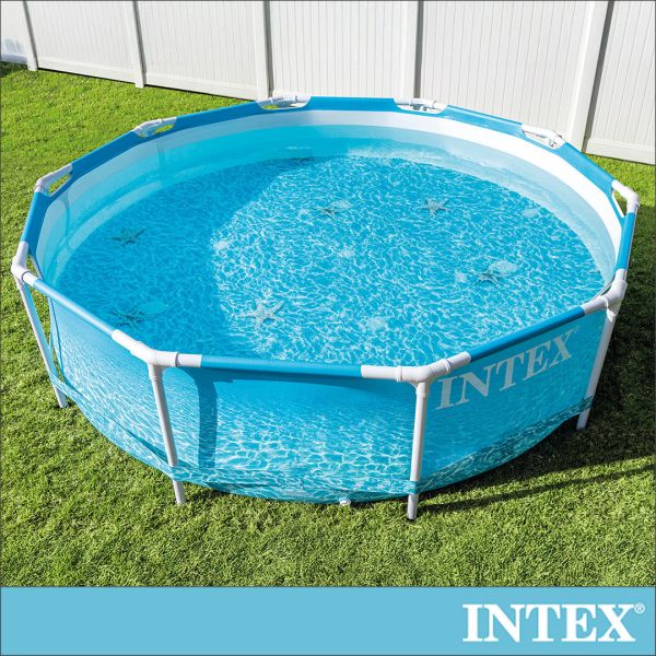 【INTEX】海濱圓形框架游泳池305x76cm(4485L)-附濾水器-適用6歲+ 15110220(28207NP) LIFECODE,戶外用品,LIFECODE生活密碼戶外用品生活館 ,帳篷,折疊桌椅,鋁合金,車尾帳,速搭帳,INTEX,充氣床,露營,露營區,露營裝備,露營生活,露營美學,outdoor,camping,帳篷,露營小物,客廳帳,充氣沙發,泳池,戲水池,大型泳池,游泳池