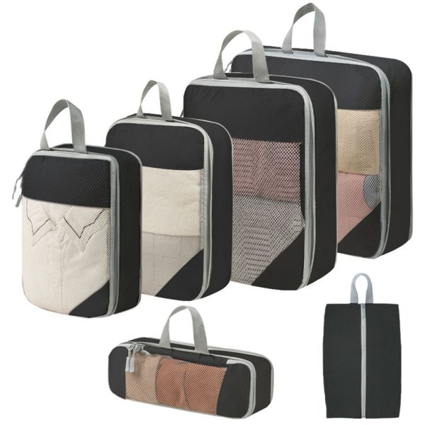 【LIFECODE】有網壓縮袋/衣物收納袋-5件套+鞋袋-多色可選 12321082/3/5/8 LIFECODE,戶外用品,LIFECODE生活密碼戶外用品生活館 ,帳篷,折疊桌椅,鋁合金,車尾帳,速搭帳,INTEX,露營,露營區,露營裝備,露營生活,露營美學,outdoor,camping,帳篷,露營小物,客廳帳