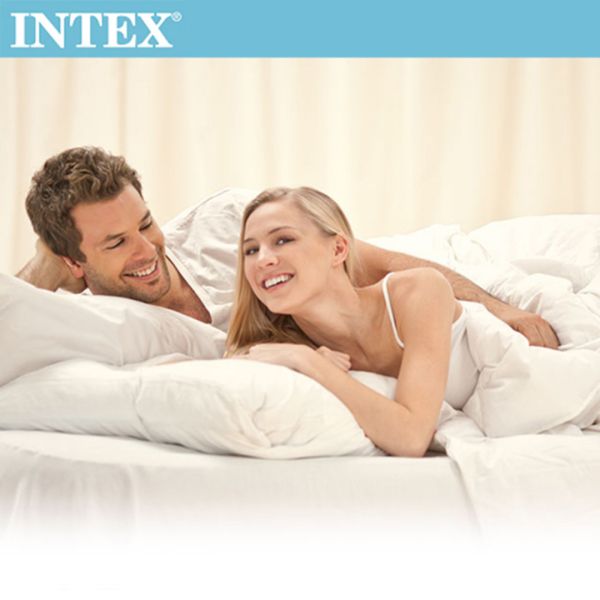 【INTEX】豪華型橫條雙人內建電動幫浦充氣床-寬137cm(67767ED) 15020160 INTEX,戶外用品,充氣床,床墊,露營,露營裝備,露營生活,outdoor,camping