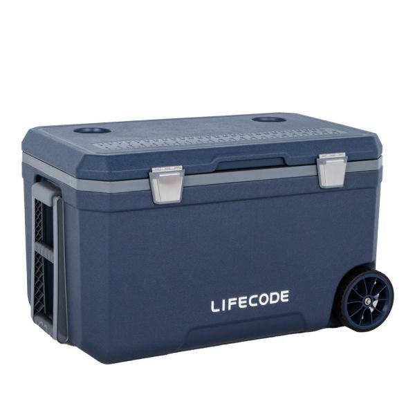 【LIFECODE】冰島霸主-拉輪式70L保冰桶/有杯架-附2個冰磚-2色任選1230041 保冰桶、70L冰桶、拉輪式冰桶、釣魚冰桶、長效保冷、大容量冰桶、戶外保冰、露營冰桶、商用冰桶、保冷箱、行動冰庫、冰島冰桶、保溫桶、LIFECODE冰桶、野餐保冰、移動冰箱、冰磚組、戶外釣魚裝備