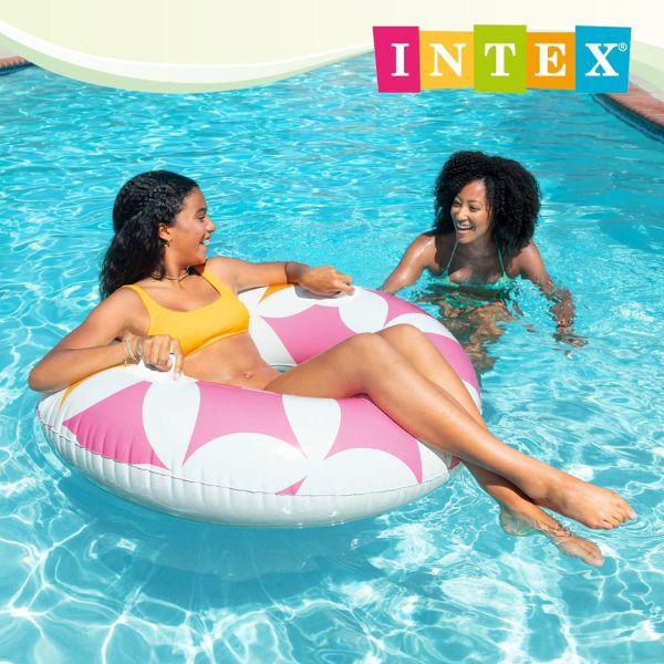 【INTEX】永恆花紋帶扶手游泳圈-直徑114cm 適9歲+ 15130681/2/3(56269)-3款可選 LIFECODE,戶外用品,LIFECODE生活密碼戶外用品生活館 ,帳篷,折疊桌椅,鋁合金,車尾帳,速搭帳,INTEX,露營,露營區,露營裝備,露營生活,露營美學,outdoor,camping,帳篷,露營小物,客廳帳