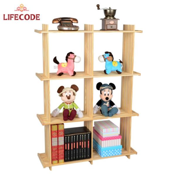 【LIFECODE】極簡風黃松木正六格架/實木置物架/書架/花架 11010050 LIFECODE,戶外用品,LIFECODE生活密碼戶外用品生活館 ,帳篷,折疊桌椅,鋁合金,車尾帳,速搭帳,INTEX,露營,露營區,露營裝備,露營生活,露營美學,outdoor,camping,正六格架,實木置物架,書架,花架