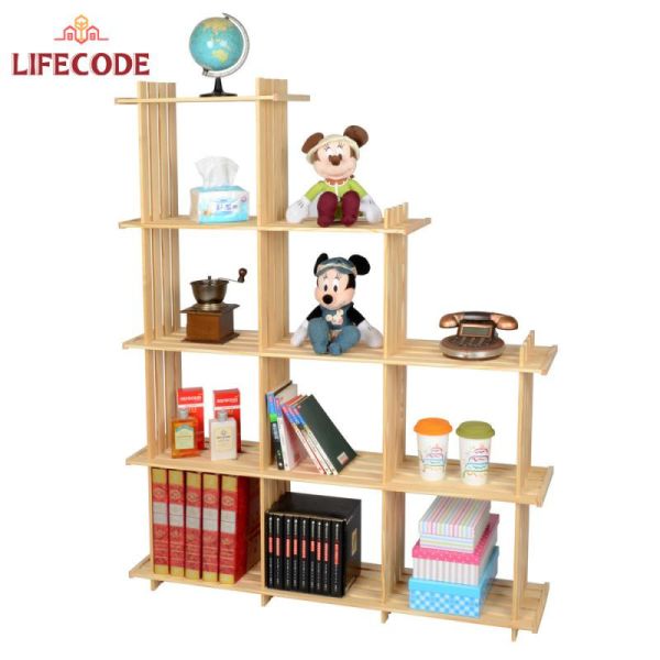 【LIFECODE】極簡風黃松木斜九格架/實木置物架/書架/花架 11010090 LIFECODE,戶外用品,LIFECODE生活密碼戶外用品生活館 ,帳篷,折疊桌椅,鋁合金,車尾帳,速搭帳,INTEX,露營,露營區,露營裝備,露營生活,露營美學,outdoor,camping,斜九格架,實木置物架,書架,花架