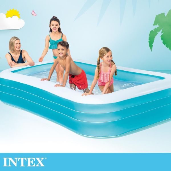 【INTEX】歡樂家庭藍色長形游泳池305x183x56cm(1050L)適用6歲+ 15120550(58484NP) LIFECODE,戶外用品,LIFECODE生活密碼戶外用品生活館 ,帳篷,折疊桌椅,鋁合金,車尾帳,速搭帳,INTEX,露營,露營區,露營裝備,露營生活,露營美學,outdoor,camping,帳篷,露營小物,客廳帳