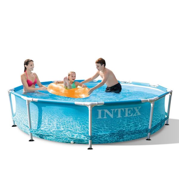 【INTEX】海濱圓形框架游泳池305x76cm(4485L)-附濾水器-適用6歲+ 15110220(28207NP) LIFECODE,戶外用品,LIFECODE生活密碼戶外用品生活館 ,帳篷,折疊桌椅,鋁合金,車尾帳,速搭帳,INTEX,充氣床,露營,露營區,露營裝備,露營生活,露營美學,outdoor,camping,帳篷,露營小物,客廳帳,充氣沙發,泳池,戲水池,大型泳池,游泳池
