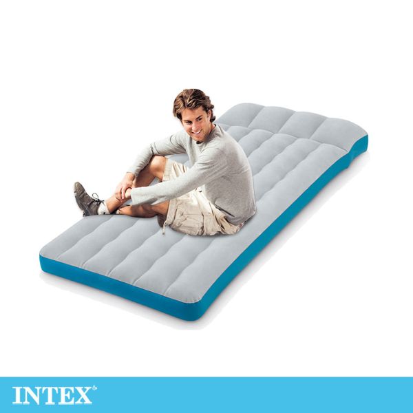 【INTEX】單人野營充氣床墊/露營睡墊-寬72cm (灰藍色) 15010230(67998) LIFECODE,戶外用品,LIFECODE生活密碼戶外用品生活館 ,,帳篷,折疊桌椅,鋁合金,車尾帳,速搭帳INTEX,露營,露營區,露營裝備,露營生活,露營美學,outdoor,camping,帳篷,露營小物,客廳帳