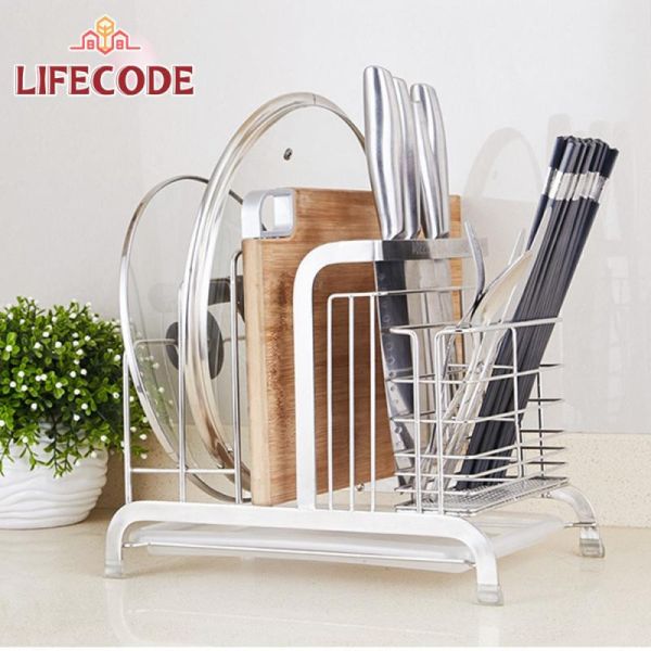 【LIFECODE】《收納王》不鏽鋼多功能廚房架(刀架/砧板架/鍋蓋架) 14060120 LIFECODE,戶外用品,LIFECODE生活密碼戶外用品生活館 ,帳篷,折疊桌椅,鋁合金,車尾帳,速搭帳,INTEX,露營,露營區,露營裝備,露營生活,露營美學,outdoor,camping,帳篷,露營小物,客廳帳