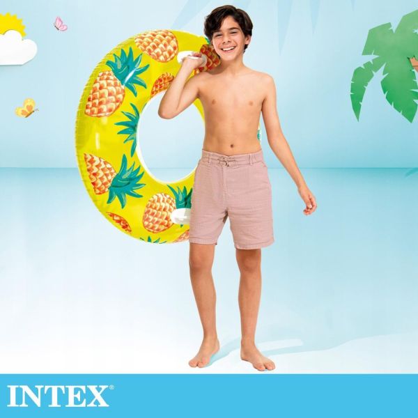 【INTEX】夏日水果游泳圈-直徑107cm 適用9+ 草莓/鳳梨/西瓜 15130550/1/2(56261NP) LIFECODE,戶外用品,LIFECODE生活密碼戶外用品生活館 ,帳篷,折疊桌椅,鋁合金,車尾帳,速搭帳,INTEX,露營,露營區,露營裝備,露營生活,露營美學,outdoor,camping,帳篷,露營小物,客廳帳