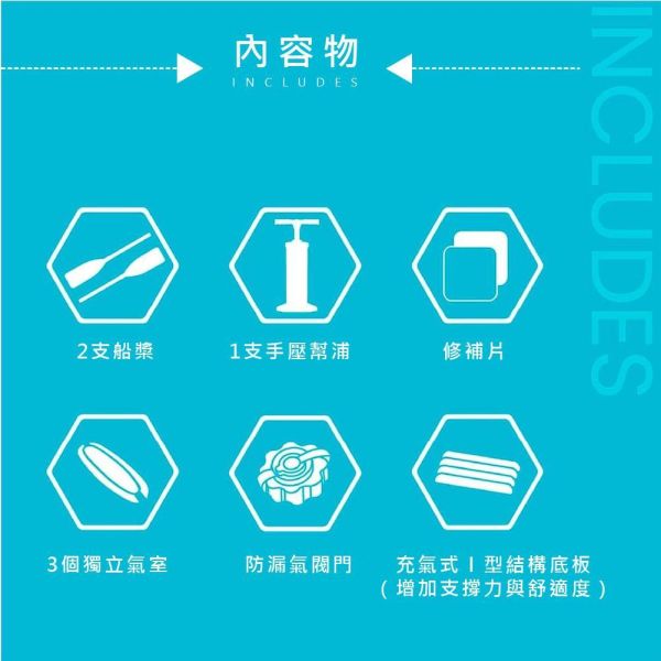 【INTEX】海鷹Seahawk 3人座休閒橡皮艇 15170071(66333) INTEX橡皮艇, Seahawk 3, 海鷹3人座, 三人充氣船, SuperStrong PVC, 三氣室橡皮艇, 承重360kg, 可加裝馬達橡皮艇, Boston閥, I-Beam地板, 湖泊划船, SPORT SERIES, 親子水上活動