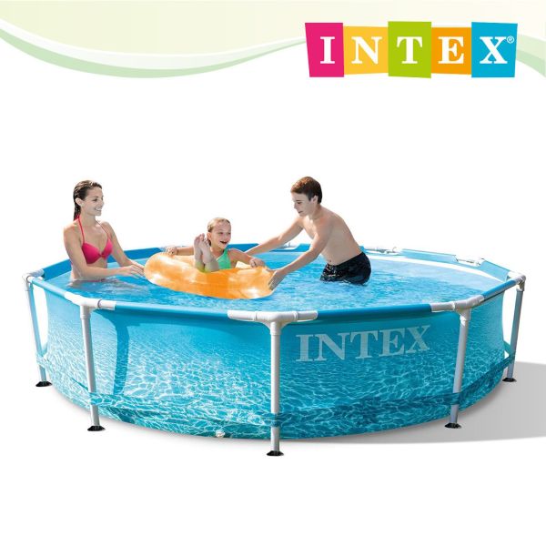 【INTEX】海濱圓形框架游泳池305x76cm(4485L)-附濾水器-適用6歲+ 15110220(28207NP) LIFECODE,戶外用品,LIFECODE生活密碼戶外用品生活館 ,帳篷,折疊桌椅,鋁合金,車尾帳,速搭帳,INTEX,充氣床,露營,露營區,露營裝備,露營生活,露營美學,outdoor,camping,帳篷,露營小物,客廳帳,充氣沙發,泳池,戲水池,大型泳池,游泳池