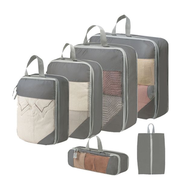 【LIFECODE】有網壓縮袋/衣物收納袋-5件套+鞋袋-多色可選 12321082/3/5/8 LIFECODE,戶外用品,LIFECODE生活密碼戶外用品生活館 ,帳篷,折疊桌椅,鋁合金,車尾帳,速搭帳,INTEX,露營,露營區,露營裝備,露營生活,露營美學,outdoor,camping,帳篷,露營小物,客廳帳