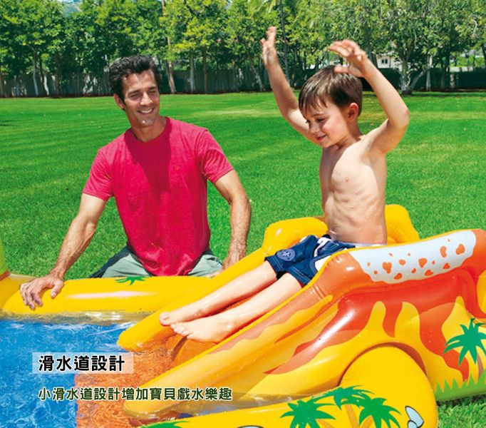 【INTEX】恐龍噴水戲水游泳池/小滑水道 249x191cm (310L)適用2歲+ 15120010(57444) LIFECODE,戶外用品,LIFECODE生活密碼戶外用品生活館 ,帳篷,折疊桌椅,鋁合金,車尾帳,速搭帳,INTEX,充氣床,露營,露營區,露營裝備,露營生活,露營美學,outdoor,camping,帳篷,露營小物,客廳帳,充氣沙發,泳池,戲水池,大型泳池,游泳池