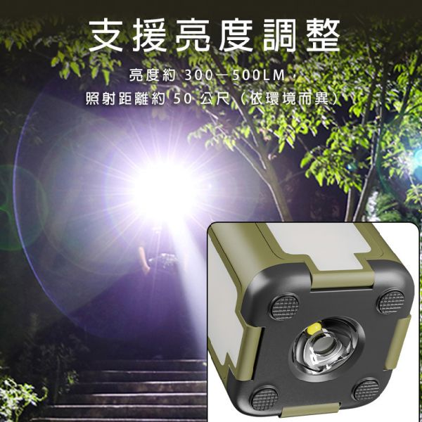 【LIFECODE】太陽能四葉可折疊露營燈/戶外燈具-軍綠 12321024 露營燈、太陽能露營燈、可折疊燈、戶外照明燈、LED燈具、防災燈、可懸掛燈、LIFECODE燈具、Type-C充電燈、軍綠燈