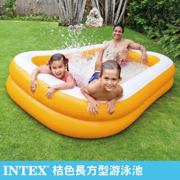 【INTEX】桔色長方型游泳池229x147x46cm(600L)3歲+ 15120440(57181) LIFECODE,戶外用品,LIFECODE生活密碼戶外用品生活館 ,帳篷,折疊桌椅,鋁合金,車尾帳,速搭帳,INTEX,露營,露營區,露營裝備,露營生活,露營美學,outdoor,camping,帳篷,露營小物,客廳帳