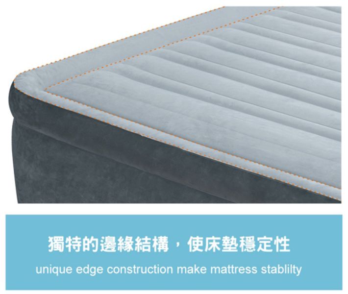 【INTEX】豪華型橫條雙人內建電動幫浦充氣床-寬137cm(67767ED) 15020160 INTEX,戶外用品,充氣床,床墊,露營,露營裝備,露營生活,outdoor,camping