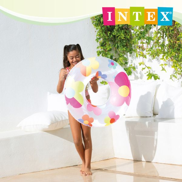 【INTEX】魔法造型泳圈(愛心/花朵/彩虹)-直徑81cm 適8歲+ 15130760/1/2 (59259) 