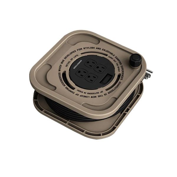ADAMOUTDOOR 迴旋輪座動力線15M  3色任選12500864/7/8 ADAMOUTDOOR,15M動力線,3PIN延長線,一切四座,戶外延長線,露營延長線,電源延長線,1650W,過載保護,戶外用電