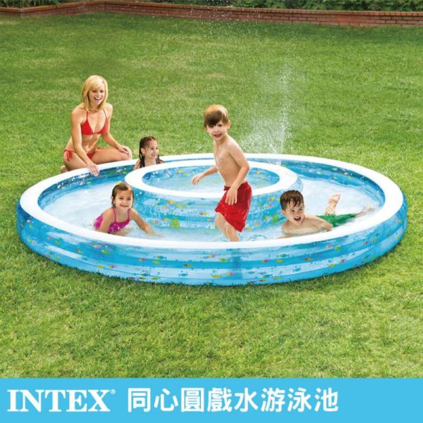 【INTEX】同心圓戲水游泳池 (279*36cm) 1222L 15120160(57143) LIFECODE,戶外用品,LIFECODE生活密碼戶外用品生活館 ,帳篷,折疊桌椅,鋁合金,車尾帳,速搭帳,INTEX,露營,露營區,露營裝備,露營生活,露營美學,outdoor,camping,帳篷,露營小物,客廳帳