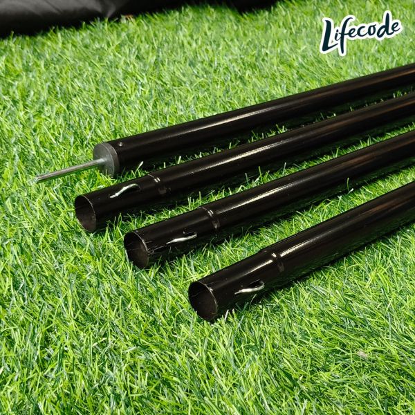 【LIFECODE】《240cm彈扣4節營柱撐桿組》(管徑2.5cm)束口袋裝 12310098 LIFECODE,戶外用品,生活密碼,LIFECODE生活密碼戶外用品生活館,帳篷,鋁合金,露營,露營區,露營裝備,露營生活,露營美學,outdoor,camping,帳篷,露營小物,客廳帳,,