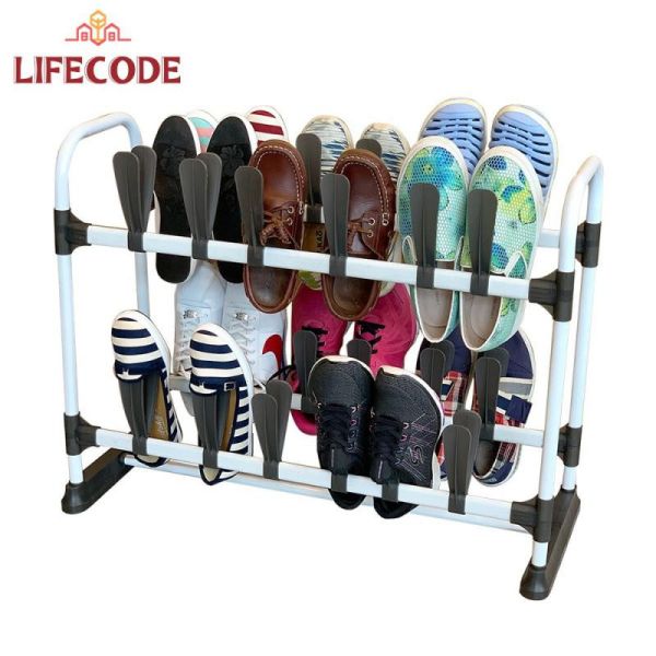 LIFECODE《瑞克斯》雙排雙層鞋架(可放24雙鞋) 14010020 LIFECODE,戶外用品,LIFECODE生活密碼戶外用品生活館 ,帳篷,折疊桌椅,鋁合金,車尾帳,速搭帳,INTEX,露營,露營區,露營裝備,露營生活,露營美學,outdoor,camping,帳篷,露營小物,客廳帳