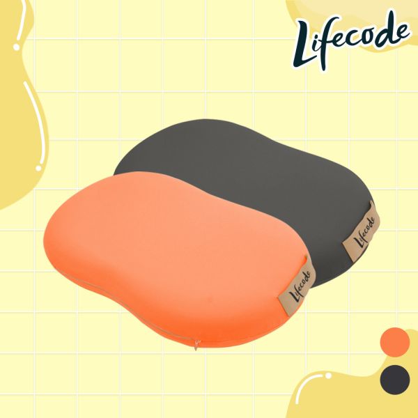 【LIFECODE】貓肚皮記憶枕/隨身枕/護腰枕(送外出壓縮袋)粉桔/黑灰15040141/8-1 LIFECODE,戶外用品,LIFECODE生活密碼戶外用品生活館 ,,帳篷,折疊桌椅,鋁合金,車尾帳,速搭帳INTEX,露營,露營區,露營裝備,露營生活,露營美學,outdoor,camping,帳篷,露營小物,客廳帳