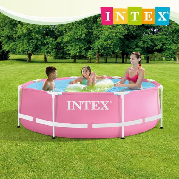 【INTEX】簡易裝圓形框架游泳池244x高76cm(2843L)-粉紅色 適用6歲+ 15110000(28290) LIFECODE,戶外用品,LIFECODE生活密碼戶外用品生活館 ,帳篷,折疊桌椅,鋁合金,車尾帳,速搭帳,INTEX,露營,露營區,露營裝備,露營生活,露營美學,outdoor,camping,帳篷,露營小物,客廳帳