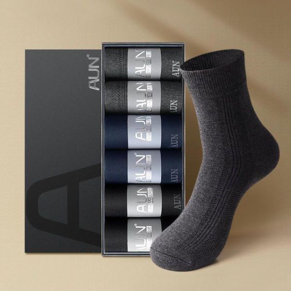 【AUN】6雙男士商務保暖中筒襪 T153 AUN,除臭襪,腳臭,抑菌襪,抗菌襪,襪子,男襪,除臭襪推薦,中筒襪,機能襪,運動襪,休閒襪,紳士襪,隱形襪,船型襪,短襪,防臭襪