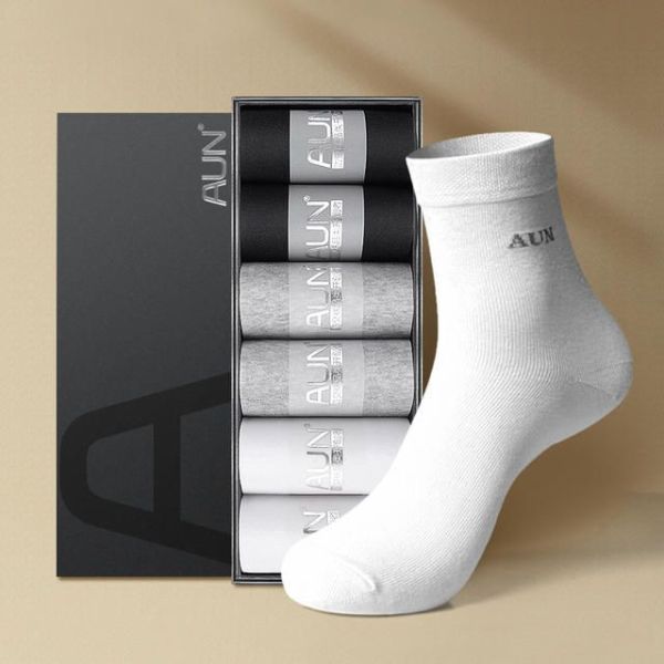 【AUN】6雙男士商務薄款中筒襪 T109 AUN,除臭襪,腳臭,抑菌襪,抗菌襪,襪子,男襪,除臭襪推薦,中筒襪,機能襪,運動襪,休閒襪,紳士襪,隱形襪,船型襪,短襪,防臭襪
