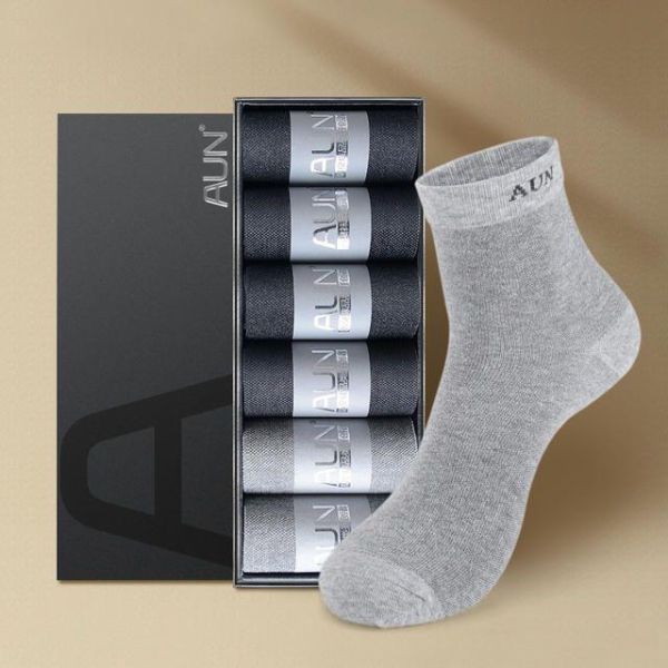【AUN】6雙男士薄款透氣中筒襪 T118 AUN,除臭襪,腳臭,抑菌襪,抗菌襪,襪子,男襪,除臭襪推薦,中筒襪,機能襪,運動襪,休閒襪,紳士襪,隱形襪,船型襪,短襪,防臭襪