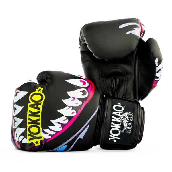 YOKKAO 風飛鯊 12oz 14oz 16oz 黑色 極細纖 拳擊手套 拳套,YOKKAO,拳擊,踢拳,泰拳,拳擊,黑色,鯊魚,black,sharknado