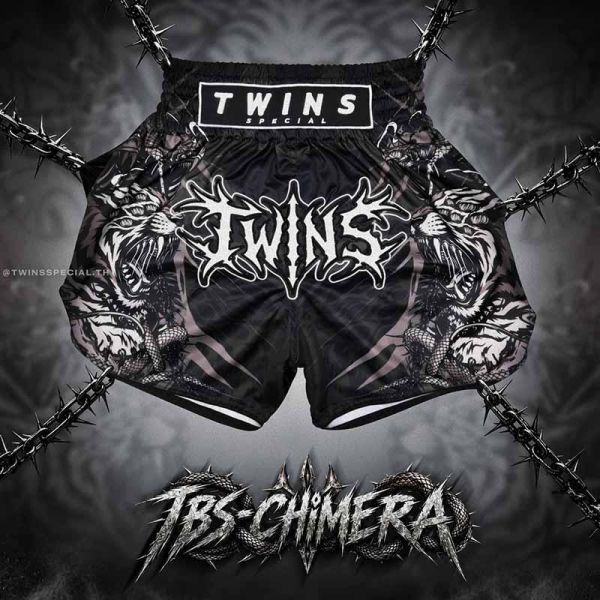 TWINS CHIMERA 奇美拉 黑色 M / L / XL 泰拳褲 運動短褲 泰拳褲,運動短褲,泰拳,踢拳,拳擊,MMA,奇美拉,黑色