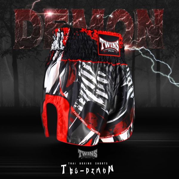 TWINS 漆紅惡魔 Demon M / L / XL 泰拳褲 泰拳褲,運動短褲,泰拳,踢拳,拳擊,MMA