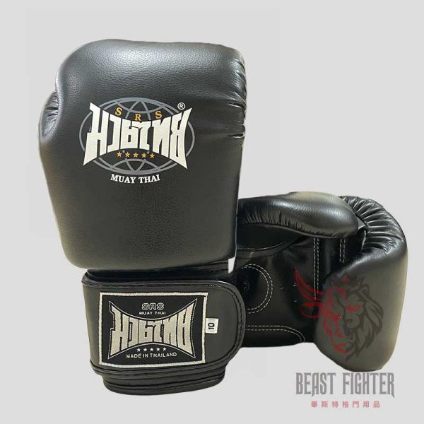 SRS 新手 10oz 12oz 14oz 16oz 黑色 拳擊手套 拳套,拳擊手套,泰拳,踢拳,拳擊,MMA,武術,黑色,有氧拳擊