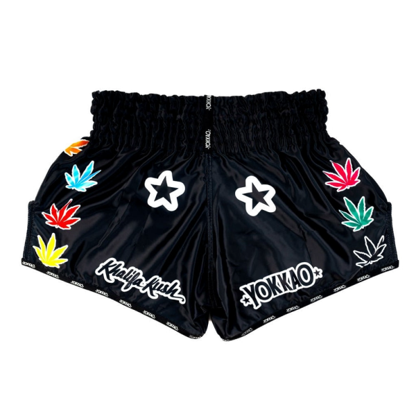 YOKKAO Khalifa Kush M / L / XL 黑色 泰拳褲 踢拳 運動短褲 泰拳褲,運動短褲,泰拳,踢拳,拳擊,MMA,曼谷,大麻,Khalifa