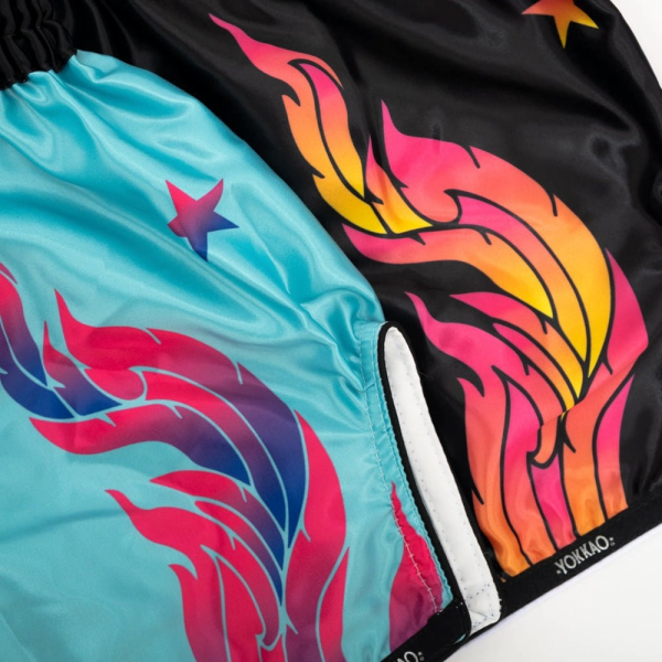 YOKKAO 焰火 S / M / L / XL / 2XL 黑色 泰拳褲 踢拳 運動短褲 泰拳褲,運動短褲,泰拳,踢拳,拳擊,曼谷,YOKKAO,fire,火焰