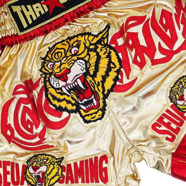 THAISMAI 貴族虎紋 M / XL 金色 泰拳褲 泰拳褲,泰國,拳擊,金色,MMA,踢拳