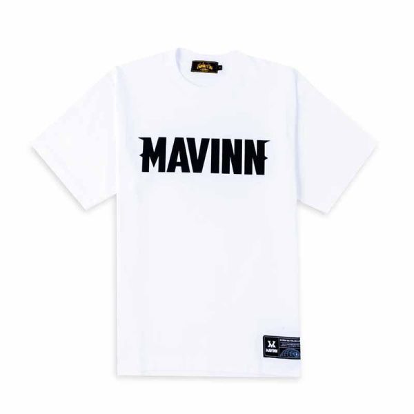 MAVINN 經典 LOGO 白色款 L / XL 休閒上衣 T 卹 上衣,休閒上衣,泰拳,MAVINN,白色,長版上衣,休閒服飾