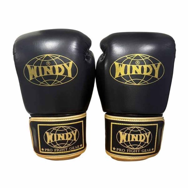 WINDY 黑金款 12oz 真皮 拳套 拳套,泰拳,踢拳,拳擊,黑色,WINDY