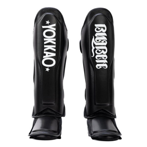 YOKKAO 素色 LOGO S / M / L 黑色 真皮 護腳脛 護腳脛,YOKKAO,護腿,踢拳,泰拳,黑色,Legacy,black